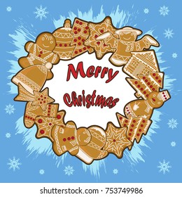 Images on a Christmas theme, on a holiday card