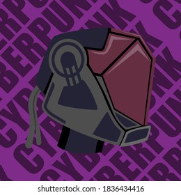 Imágenes de la cabeza de un robot del futuro, un casco del futuro. Imágenes para diversos propósitos, juegos, sitios web y más. Ilustración vectorial.