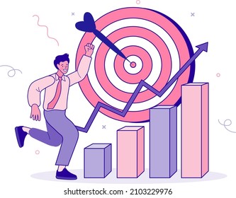 Images of target. Planner or schedule concept, Effective time management. Concept of class timetable or schedule, personal study plan creation, learning time planning. Flat vector illustration.