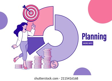 Images of target. Planner or schedule concept. Target customer concept. Customer attraction campaign. learning time planning. Effective time management. Flat vector outline illustration.