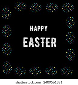 Images that form Easter eggs with motifs that decorate the eggs