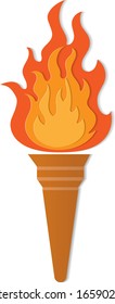 Images of a torch, icon. Vector illustration