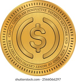 Images of usdc stablecoin on abstract background. 3d illustrations.