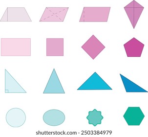 images of various flat figures
