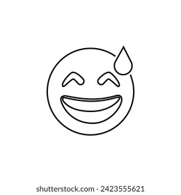 Images are a vector, editable stroke. Made with precision and an eye for quality. black emoticon Bold line icon.