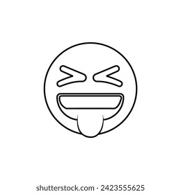 Images are a vector, editable stroke. Made with precision and an eye for quality. black emoticon Bold line icon.