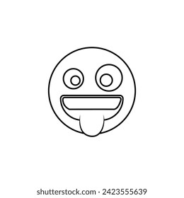 Images are a vector, editable stroke. Made with precision and an eye for quality. black emoticon Bold line icon.