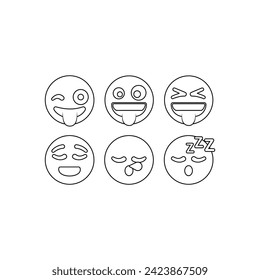 Images are a vector, editable stroke. Made with precision and an eye for quality. black emoticon Bold line icon.