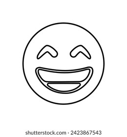 Images are a vector, editable stroke. Made with precision and an eye for quality. black emoticon Bold line icon.