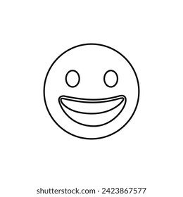 Images are a vector, editable stroke. Made with precision and an eye for quality. black emoticon Bold line icon.