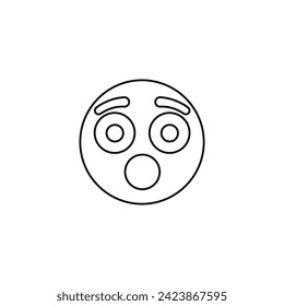 Images are a vector, editable stroke. Made with precision and an eye for quality. black emoticon Bold line icon.