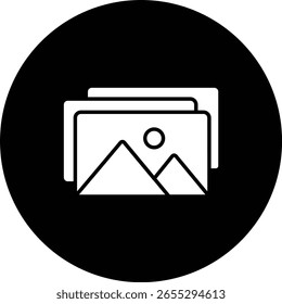Bilder, Vektorsymbol. Kann für Druck-, Mobil- und Web-Anwendungen verwendet werden.