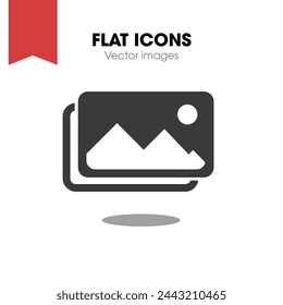 Images vector icon, style flat