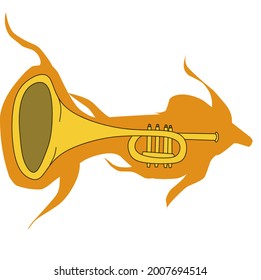 Images vectors of Musical Instruments being blown