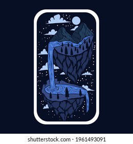 Imaginary adventure stickers vector illustration for your company or brand