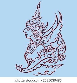 Imaginary angel vector for illustration, card, decoration