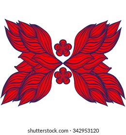 Imaginary butterfly made of lines