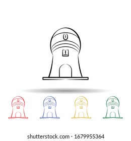 Imaginary house multi color icon. Simple thin line, outline vector of imaginary house icons for ui and ux, website or mobile application
