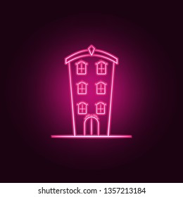Imaginary house neon icon. Elements of Imaginary house set. Simple icon for websites, web design, mobile app, info graphics