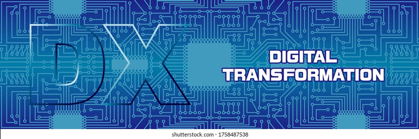 Imaginary illustration of digital transformation (Created with vector data)