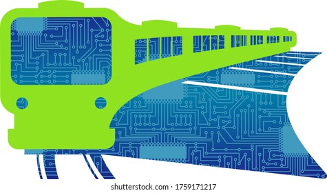 Ilustración imaginaria de la transformación digital (Creada con datos vectoriales)