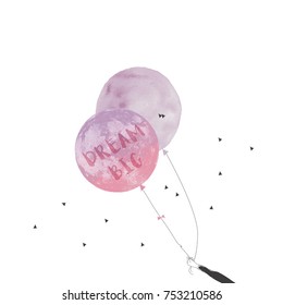 An imaginary illustration that portrays dreams as a balloon that can have no boundaries.