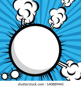 imagination comics icon over blue  background vector illustration