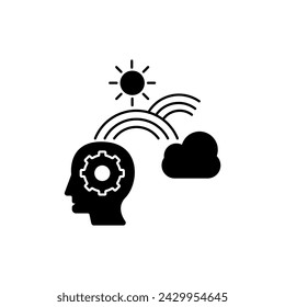 imagination concept line icon. Simple element illustration.imagination concept outline symbol design.