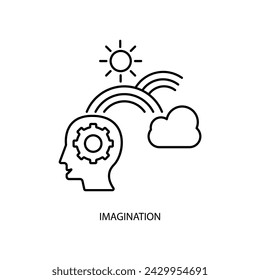 imagination concept line icon. Simple element illustration.imagination concept outline symbol design.
