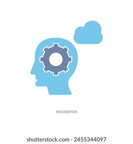 icono de línea de concepto de imaginación. Ilustración de elemento simple. concepto de imaginación diseño de símbolos de contorno.