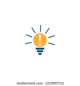 imagination concept logo with glowing bulb 