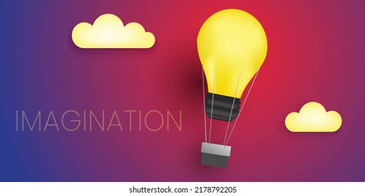 Imagination concept minimal vector illustration for business and corporate background