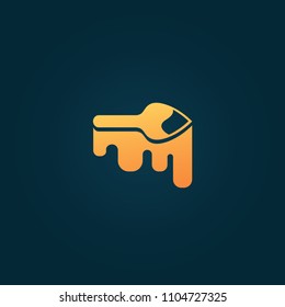 Imagination concept web sign. Vector illustration, Graphic Design Editable Design. Logo silhouette brush for design template. Modern paint vector element. Art, paint, inspiration, creative agency logo