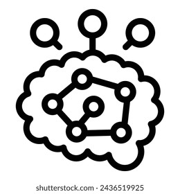 Imagination exercise icon outline vector. Strategy discussion. Cognitive ideas session