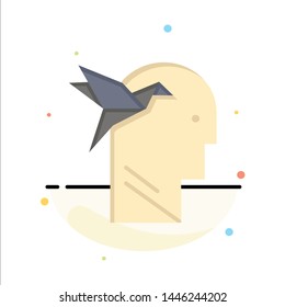 Imagination Form, Imagination, Head, Brian Abstract Flat Color Icon Template