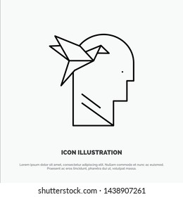 Imagination Form, Imagination, Head, Brian Line Icon Vector