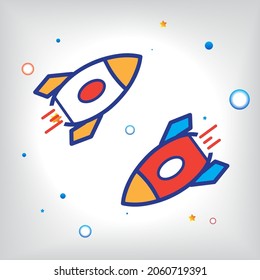 imagination full color spaceship flying abstract