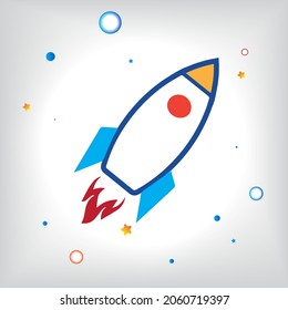 imagination full color spaceship flying abstract