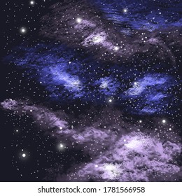 imagination of glowing starry night sky