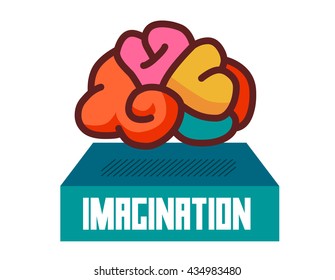 Imagination graphic. Flat vector illustration.