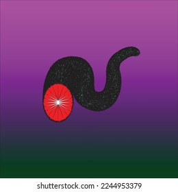 The imagination of a hairy green leech