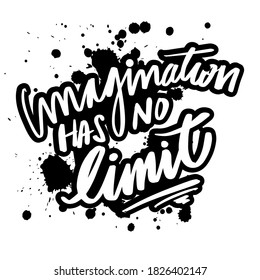 Imagination has no limit t-shirt quote typography.