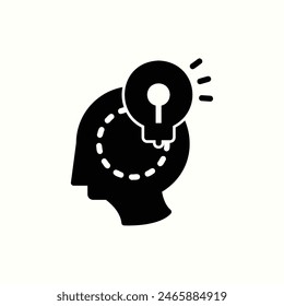 imagination icon, isolated black style icon