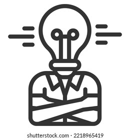 imagination icon line vector illustration 