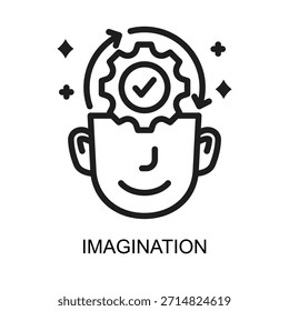 Ícone de imaginação - ilustração de vetor de linha