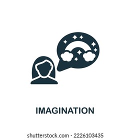Imagination icon. Monochrome simple Life Skills icon for templates, web design and infographics