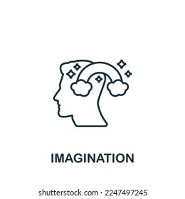 Imagination icon. Monochrome simple Project Planning icon for templates, web design and infographics