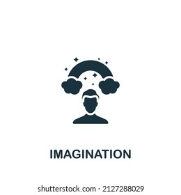 Imagination icon. Monochrome simple icon for templates, web design and infographics