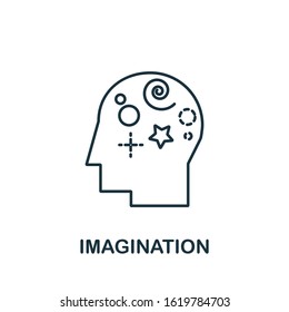 Imagination icon. Simple line element Imagination symbol for templates, web design and infographics