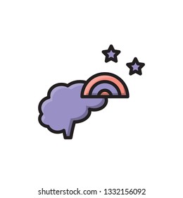 imagination icon vector design full colour